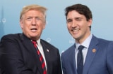 Tổng thống Mỹ Donald Trump và Thủ tướng Canada Justin Trudeau