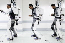 Bệnh nhân bại liệt đi được nhờ khung xương robot điều khiển bằng sóng não