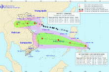 Khẩn: Tâm bão số 7 đã vào Vịnh Bắc Bộ, thêm một vùng áp thấp gần Biển Đông