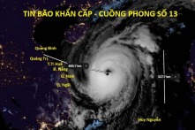 Cuồng phong Vamco hướng vào miền Trung, đường kính mắt bão lên đến 25km