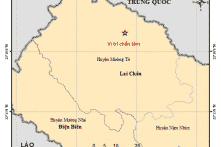 Động đất vào rạng sáng 13/1 tại Lai Châu