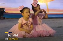 Bé gái đáng yêu “ngủ say sưa” trong khi đang biểu diễn múa