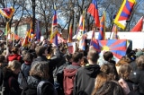 2016 Czech Demonstration Against Communist party China and its dictator in Prague with National Flags of TAIWAN Tibet 反中示威與圖博臺灣國旗在捷克
