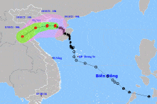 Gần trưa 10/10, bão số 7 sẽ áp sát Hải Phòng, Nam Định; thêm bão Kompasu đang tiến vào Biển Đông