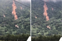 Sạt lở núi Bà Đen, “thác” đất đá từ đỉnh núi đổ xuống