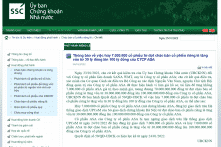 UBCKNN: Hủy 7 triệu cổ phiếu ASA do cựu Chủ tịch HĐQT tăng khống