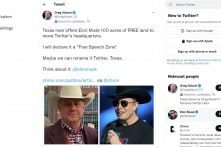 Doanh nhân ở bang Texas sẵn lòng ‘hiến đất’ mời Elon Musk chuyển trụ sở của Twitter