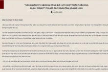 Tập đoàn Tân Hoàng Minh nói gì về 9 lô trái phiếu bị UBCKNN thông báo hủy