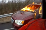 ô tô bốc cháy