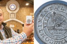 Đồng xu hiếm từ năm 1776 được tìm thấy dưới đáy một hộp kẹo