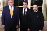 Trump Macron Zelensky