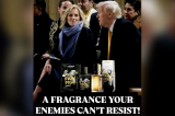 trump posts image of new perfume and colognes he is selling