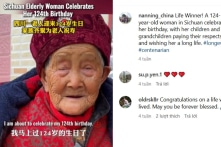 Trung Quốc: Cụ bà lớn lên trong thời nhà Thanh mừng sinh nhật 124 tuổi