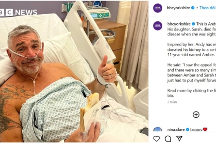 Người cha tình nguyện hiến thận cứu người lạ sau khi con gái qua đời