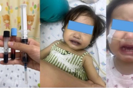 Bé gái tím tái, máu chuyển màu nâu đen do ngộ độc sau bữa ăn dặm