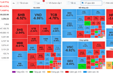 VN Index giảm 64 điểm, các nhà đầu tư đua nhau chốt lời/cắt lỗ