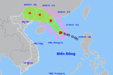 Bão số 7 hướng vào Trung Quốc nhưng gây biến động rất xấu ở Bắc Biển Đông