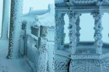 Điện Long Vương ở Bắc Đài, Ngũ Đài Sơn bị đóng băng — đẹp tựa chốn tiên cảnh