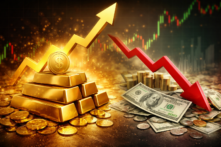 Giá vàng tăng vọt lên mức cao kỷ lục khi đồng đô la giảm giá