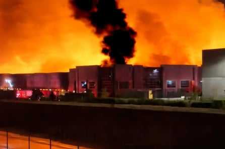 Cháy kho hàng cấp độ sáu ở Ontario, California, một nghi phạm đã bị bắt giữ
