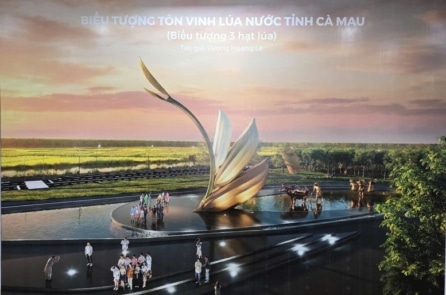 Cà Mau xây dựng Bảo tàng Lúa nước, biểu tượng ‘Ba hạt lúa’