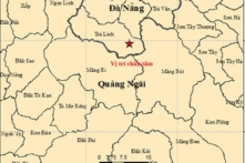 Liên tiếp 5 trận động đất xảy ra tại Đà Nẵng và Quảng Ngãi sáng 22/4 